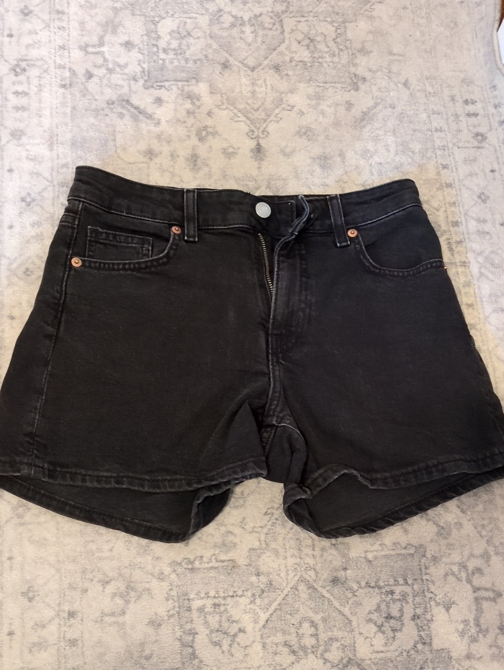 H&M Black Denim High-Rise Women's Shorts